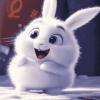 Snowball Rabbit Animation Diamond Painting