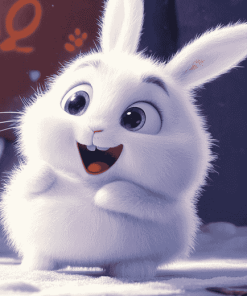 Snowball Rabbit Animation Diamond Painting