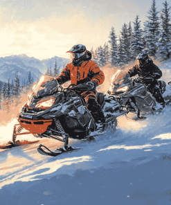 Snowmobile Engines Diamond Painting