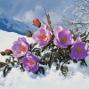 Snowy Blossoms Diamond Painting