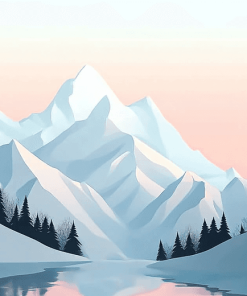 Snowy Mountains Diamond Painting