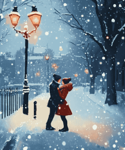 Snowy Romance for Lovers Diamond Painting