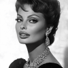 Sophia Loren Black and White Diamond Painting