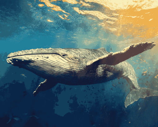 Spem Whale Marine Giant Diamond Painting