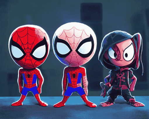 Spidery Friends Superhero Diamond Painting