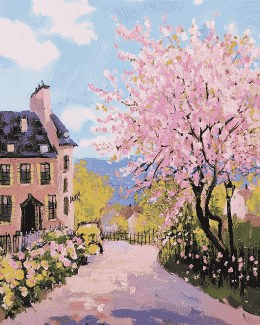 Spring Countryside Landscape Diamond Painting