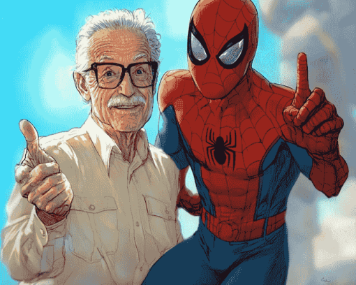 Stan Lee Spiderman Diamond Painting