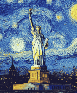 Starry Night Liberty Diamond Painting