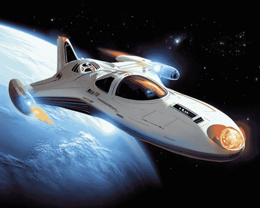 Starship Cartoon Adventure Diamond Painting