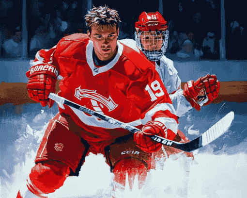 Steve Yzerman Sports Legend Diamond Painting