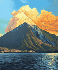 Stromboli Volcano Sicily Diamond Painting