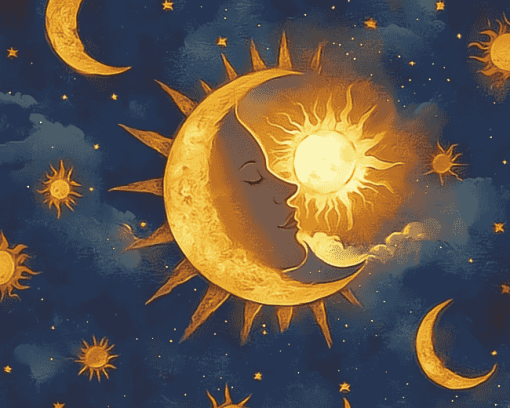 Sun and Moon Fantasy Diamond Painting