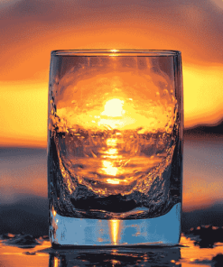 Sunset Seascape Glass Diamond Painting