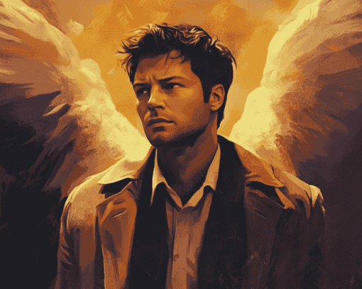 Supernatural Castiel Angel Diamond Painting