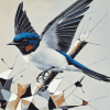 Swallow Birds Elegance Diamond Painting