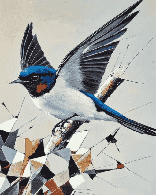 Swallow Birds Elegance Diamond Painting