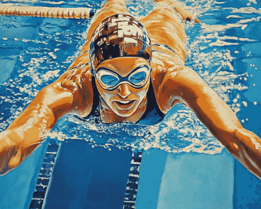 Swimming Champion Diamond Painting