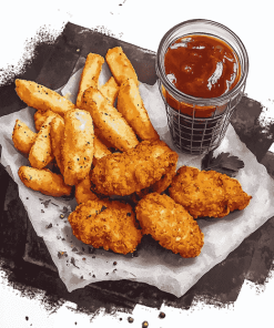 Tasty Chicken Nuggets Diamond Painting