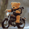 Teddy Bear Riding Bike Diamond Painting