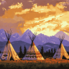 Teepees and Landscapes Diamond Painting