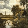 The Hay Wain Landscape Diamond Painting