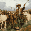 The Herders Cowboy Art Diamond Painting