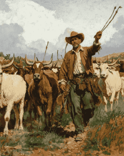 The Herders Cowboy Art Diamond Painting