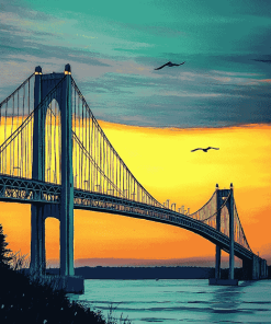 The Mackinac Bridge Scene Diamond Painting