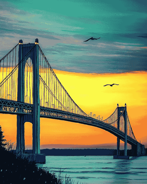 The Mackinac Bridge Scene Diamond Painting