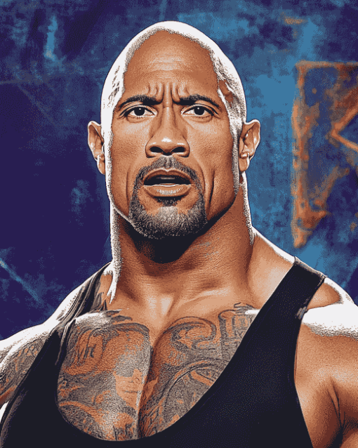 The Rock WWE Icon Diamond Painting