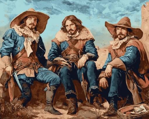 The Three Musketeers Vintage Warriors Diamond Painting