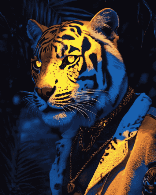 Tiger With Brilliant Eyes Diamond Painting