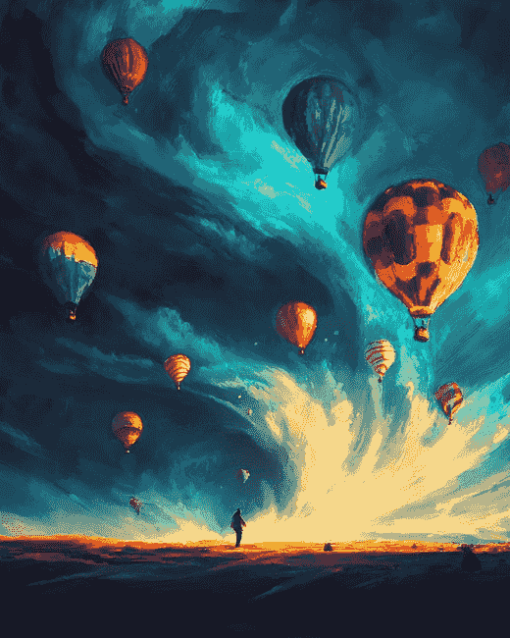 Tornado Balloon Animation Diamond Painting