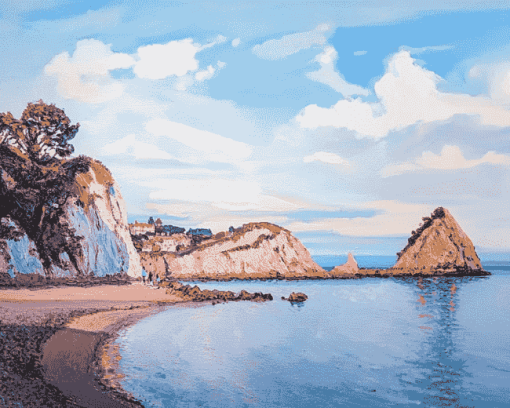 Torquay Beach Seascape Diamond Painting