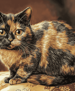 Tortoiseshell Cat Diamond Painting