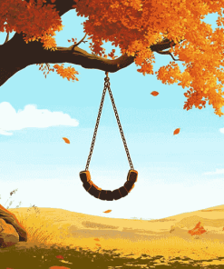 Tree Swing Cartoon Diamond Painting