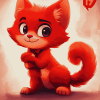 Turning Red Disney Cats Diamond Painting