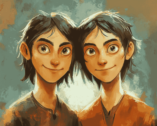 Twin Brothers Cartoon Diamond Painting