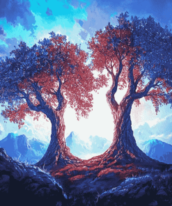 Twins Tree Anime Diamond Painting