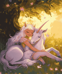 Unicorn Girls Fantasy Diamond Painting