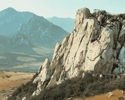 Uslan Rock Mountain Scenery Diamond Painting