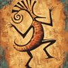 Vibrant Kokopelli Abstract Diamond Painting