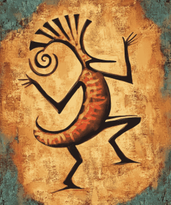 Vibrant Kokopelli Abstract Diamond Painting