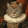 Victorian Cat Art Diamond Painting