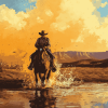 Vintage Cowboys and Horses Diamond Painting