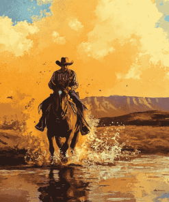 Vintage Cowboys and Horses Diamond Painting