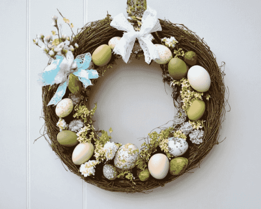 Vintage Easter Wreath Diamond Painting