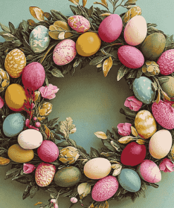 Vintage Easter Wreaths Diamond Painting