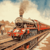 Vintage GWR Train Diamond Painting