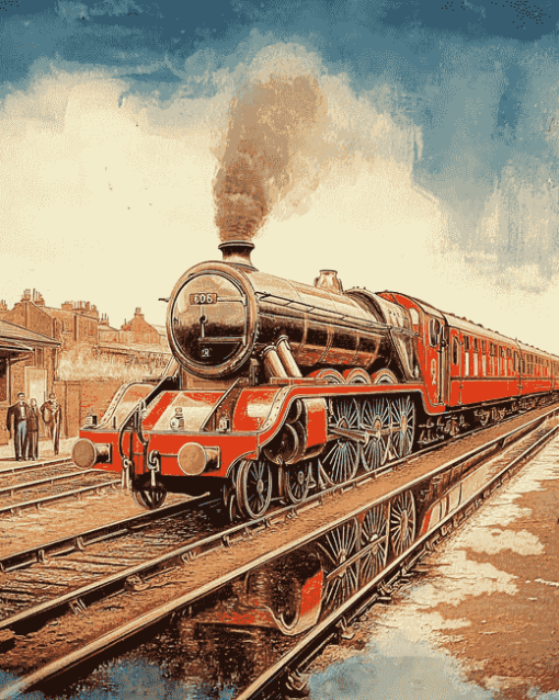 Vintage GWR Train Diamond Painting